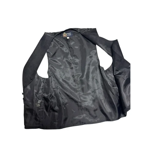 Hardy Amies London Vest 38S Gray Formal Waistcoat NWT Polyester - Picture 3 of 10